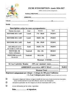 artchai - Planning des cours et tarifs